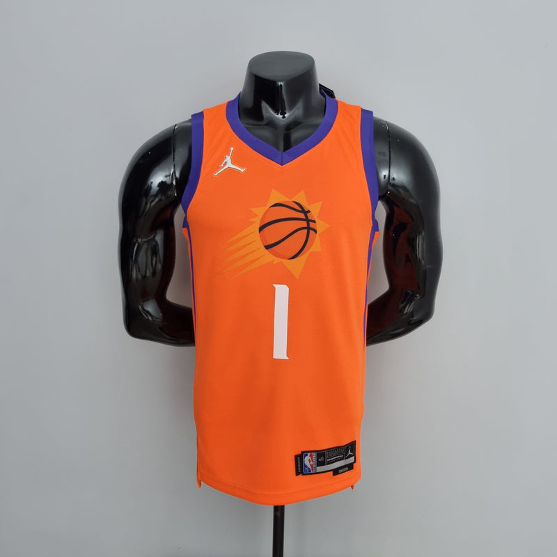 Camiseta sin mangas de la NBA de los Phoenix Suns - Booker n.° 1 naranja 