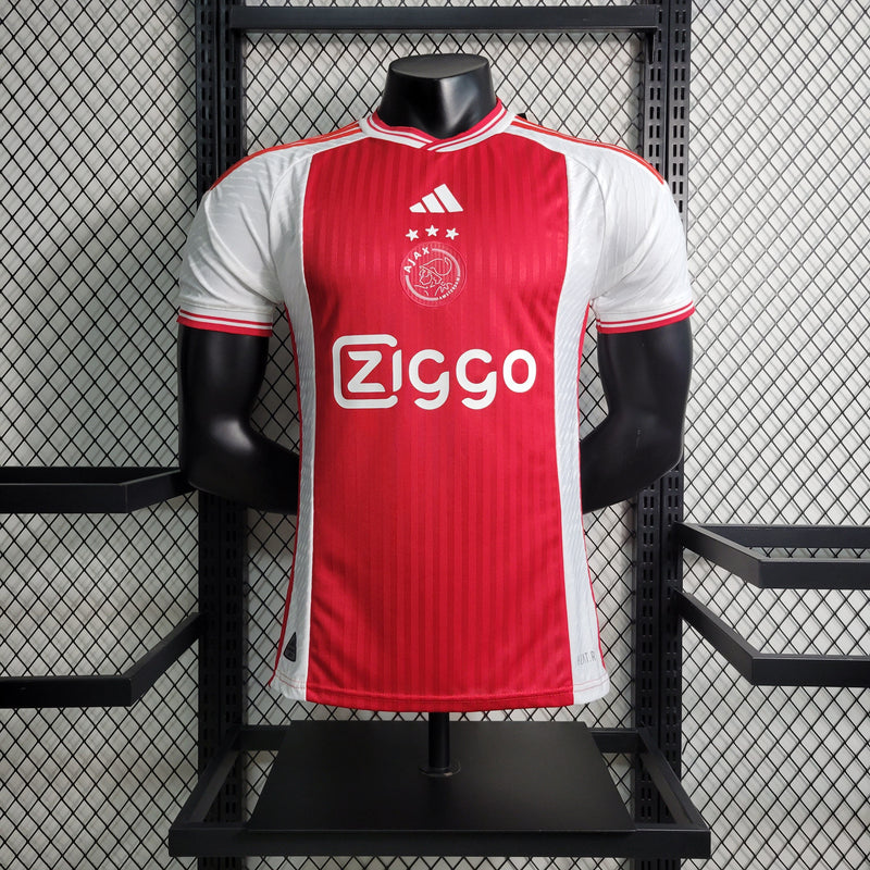 CAMISETA VERSIÓN JUGADOR AJAX 24/25 ROJA Y BLANCA