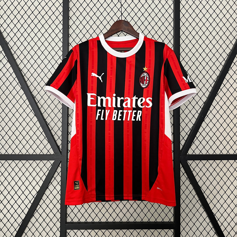 CAMISA DO MILAN 24/25 VERMELHO E PRETO