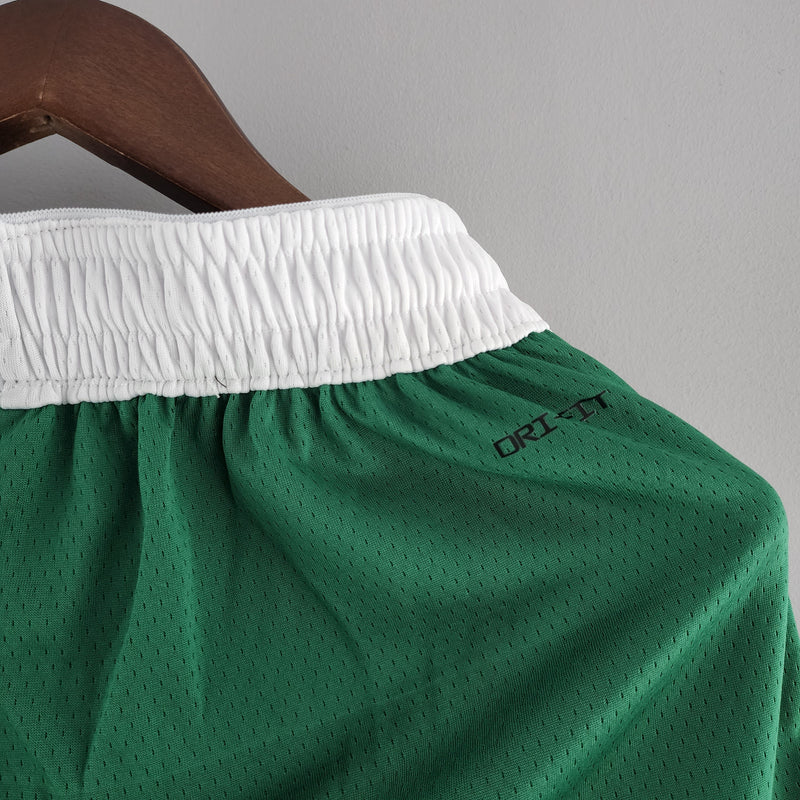 Pantalones cortos de la NBA de los Boston Celtics en color verde