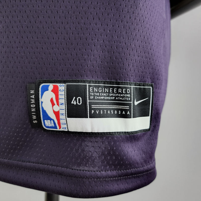 Camiseta sin mangas de la NBA de los Minnesota Timberwolves: Edwards n.° 1, en negro y morado 