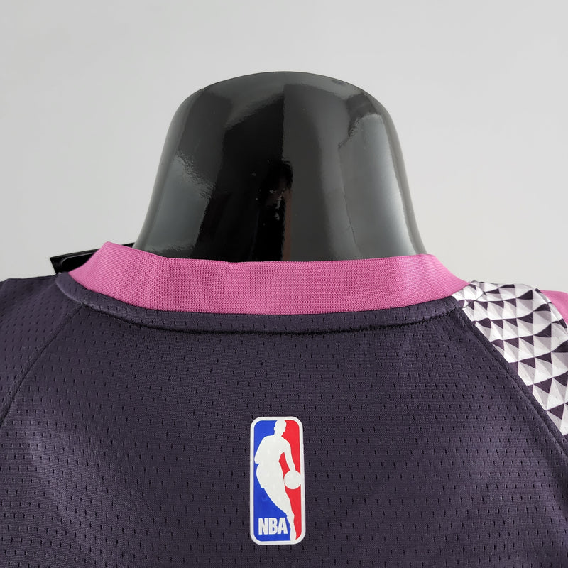 Camiseta sin mangas de la NBA de los Minnesota Timberwolves: Edwards n.° 1, en negro y morado 