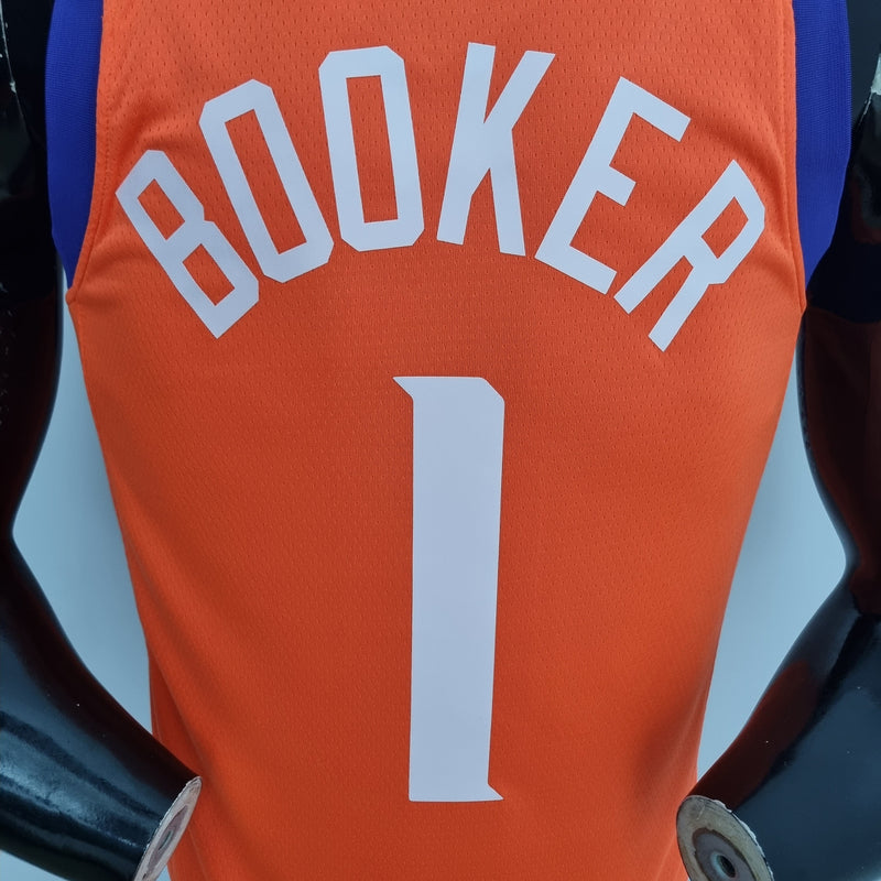 Camiseta sin mangas de la NBA de los Phoenix Suns - Booker n.° 1 naranja 