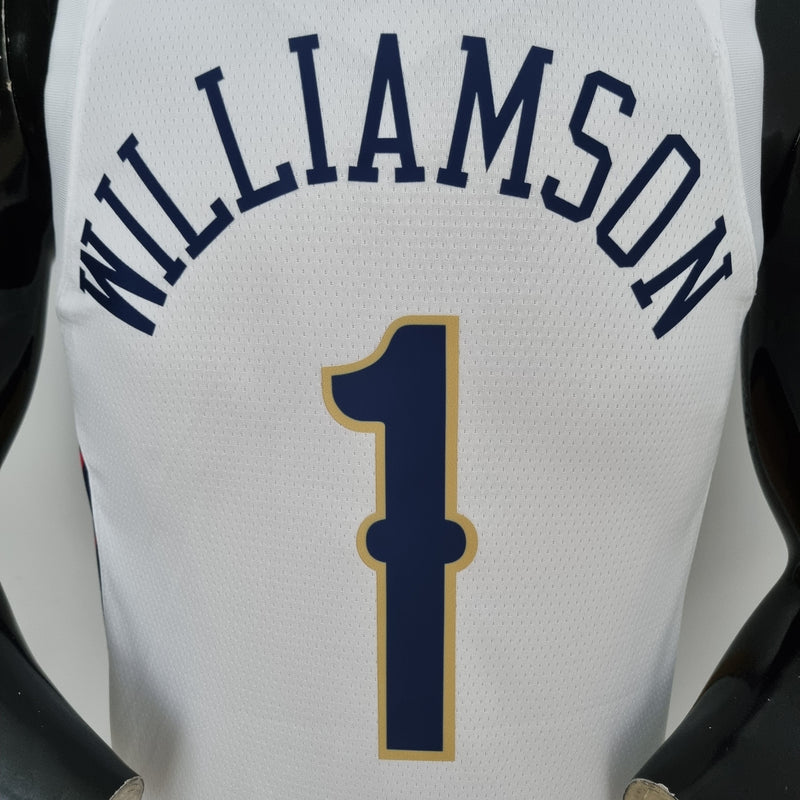 Camiseta sin mangas de la NBA de los New Orleans Pelicans: Williams n.° 1, color blanco 