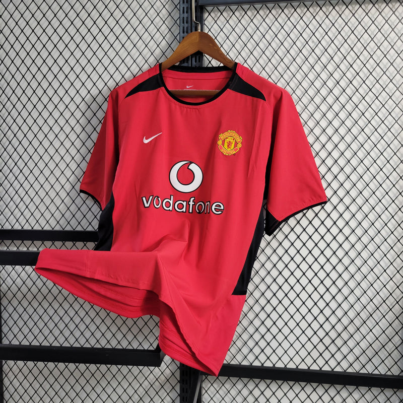 CAMISA RETRÔ DO MANCHESTER UNITED 02/04 VERMELHO