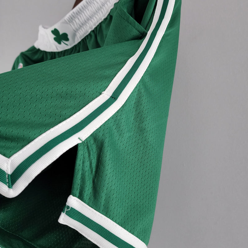 Pantalones cortos de la NBA de los Boston Celtics en color verde