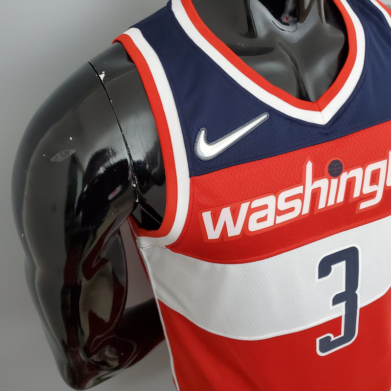 Camiseta sin mangas de la NBA de los Washington Wizards: Beal n.° 3, rojo, blanco y azul 