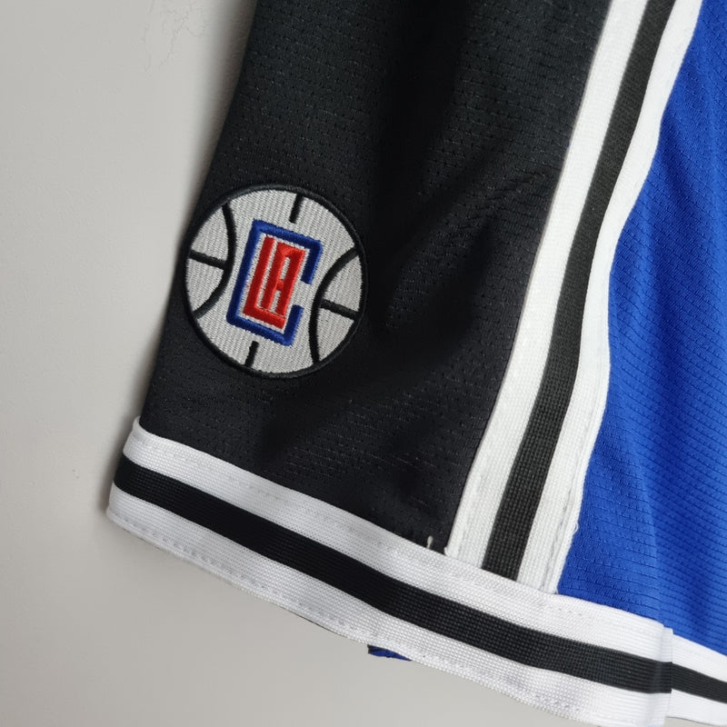 Pantalones cortos de la NBA en azul y negro de Los Angeles Clippers