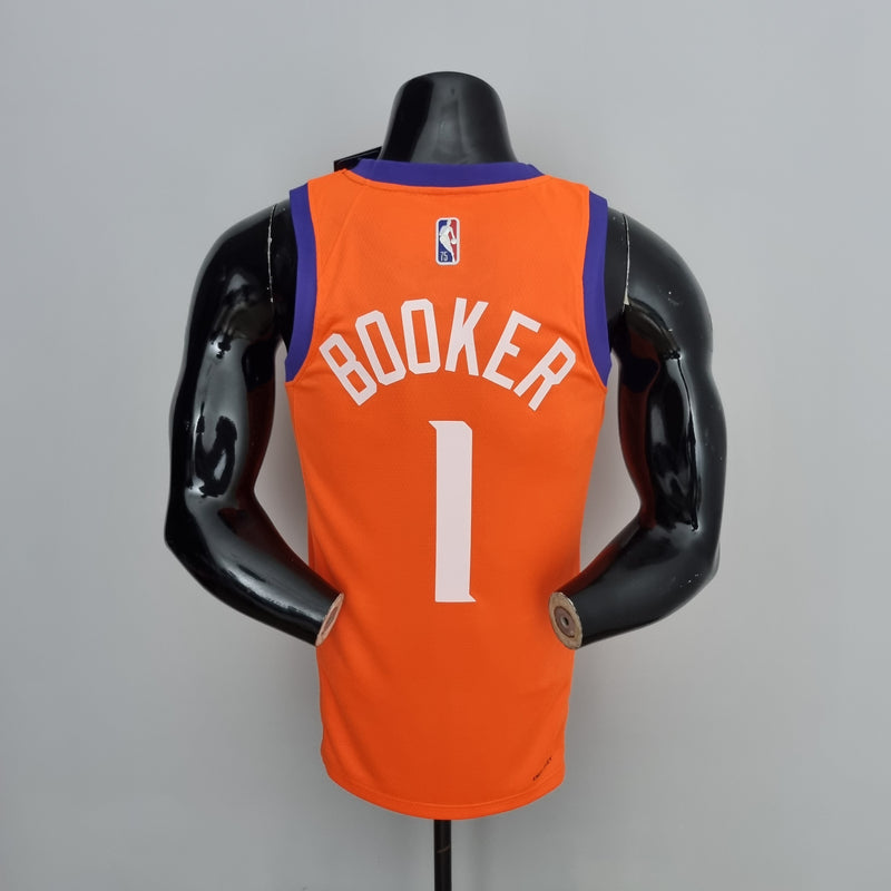 Camiseta sin mangas de la NBA de los Phoenix Suns - Booker n.° 1 naranja 