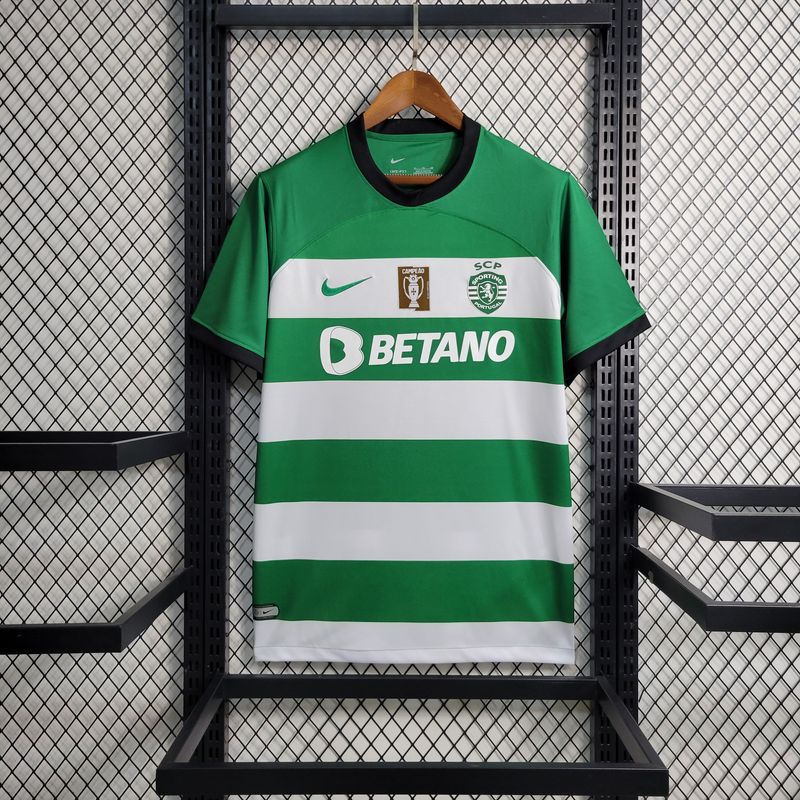 SPORTING 23/24 SHIRT GREEN AND WHITE