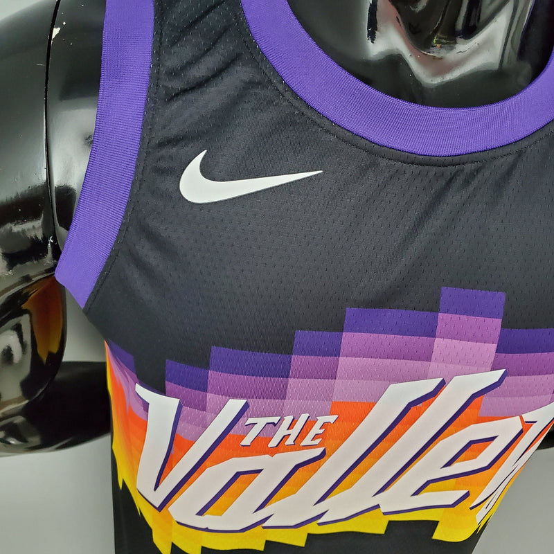 Camiseta sin mangas de la NBA de los Phoenix Suns - Booker n.° 1 Edición The Valley en color negro 