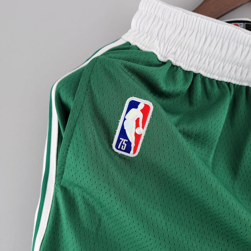 Pantalones cortos de la NBA de los Boston Celtics en color verde