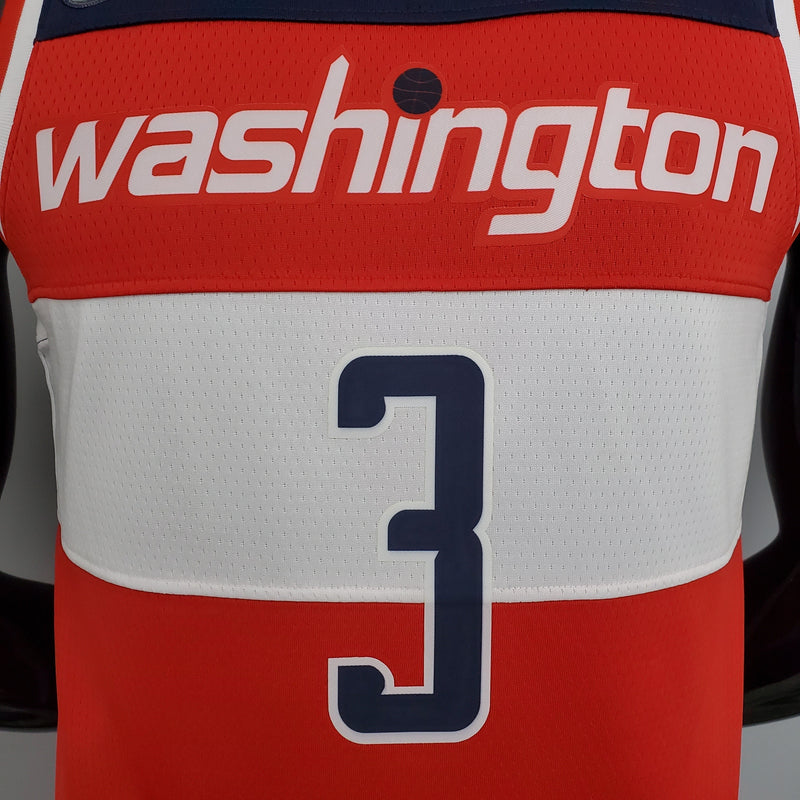 Camiseta sin mangas de la NBA de los Washington Wizards: Beal n.° 3, rojo, blanco y azul 