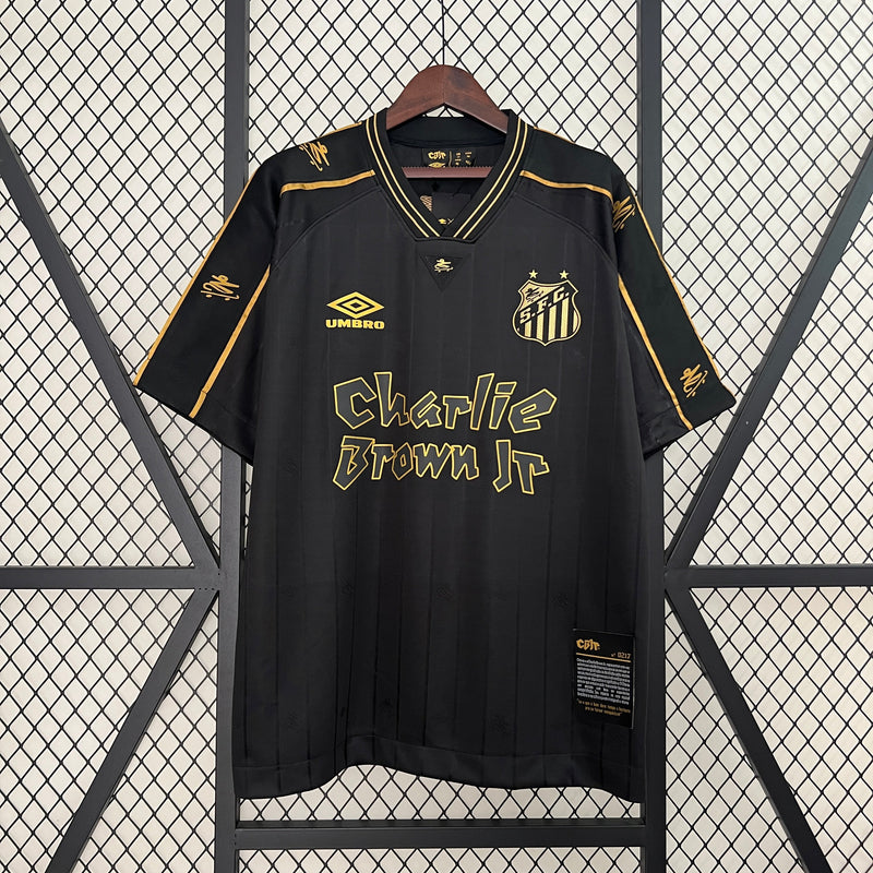 CAMISA DO SANTOS 24/25 PRETO EDIÇÃO CHARLIE BROWN JR