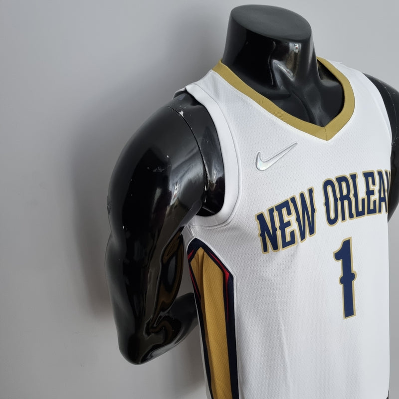 Camiseta sin mangas de la NBA de los New Orleans Pelicans: Williams n.° 1, color blanco 