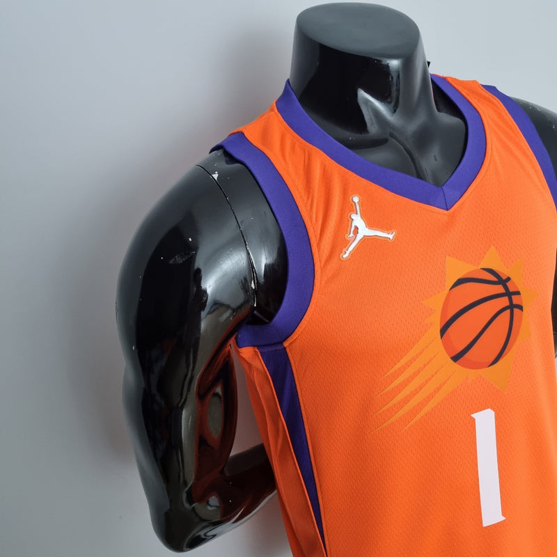 Camiseta sin mangas de la NBA de los Phoenix Suns - Booker n.° 1 naranja 