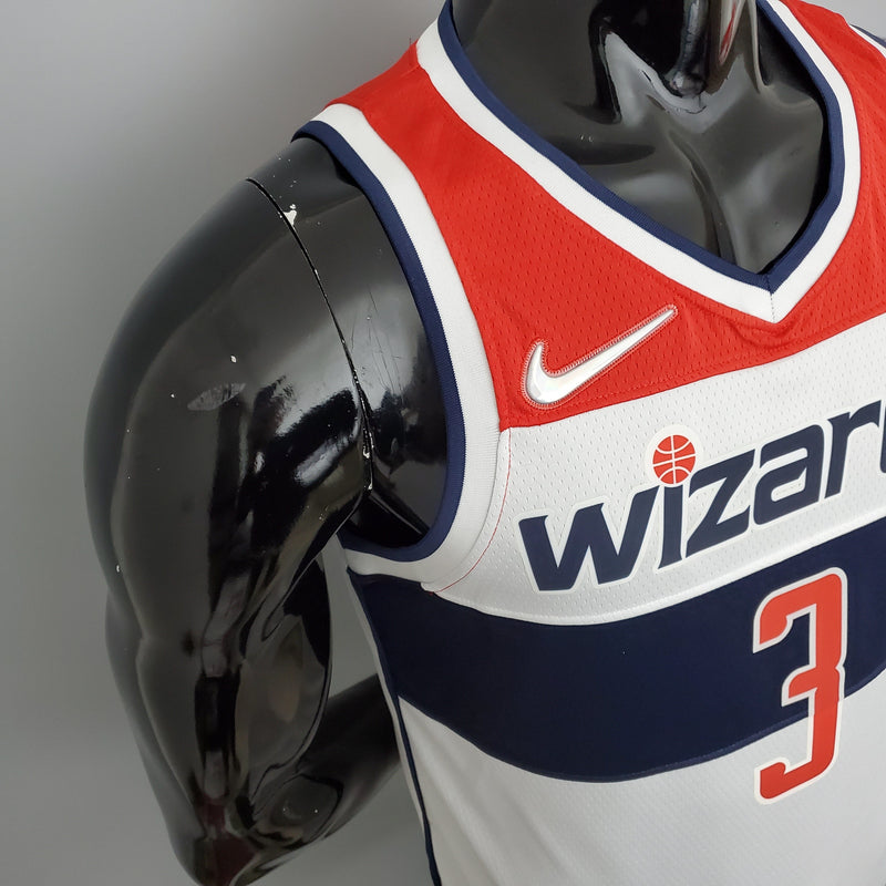 Camiseta sin mangas de la NBA de los Washington Wizards: Beal n.° 3, rojo, azul y blanco 