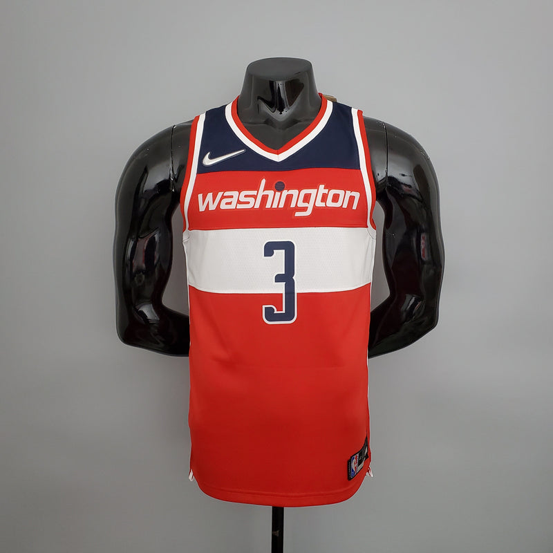 Camiseta sin mangas de la NBA de los Washington Wizards: Beal n.° 3, rojo, blanco y azul 