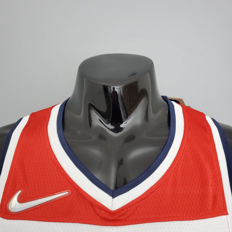 Camiseta sin mangas de la NBA de los Washington Wizards: Beal n.° 3, rojo, azul y blanco 