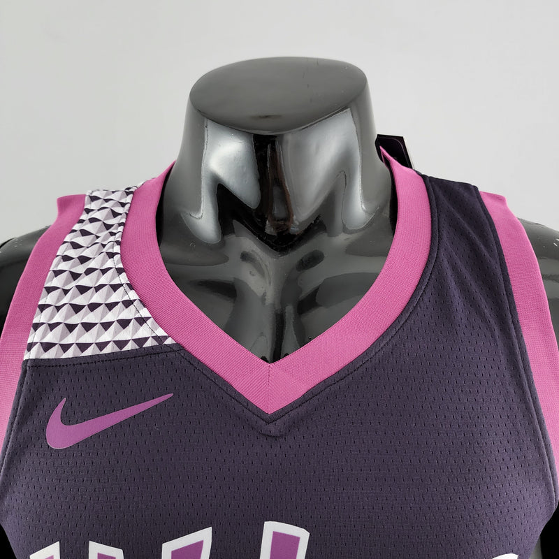 Camiseta sin mangas de la NBA de los Minnesota Timberwolves: Edwards n.° 1, en negro y morado 