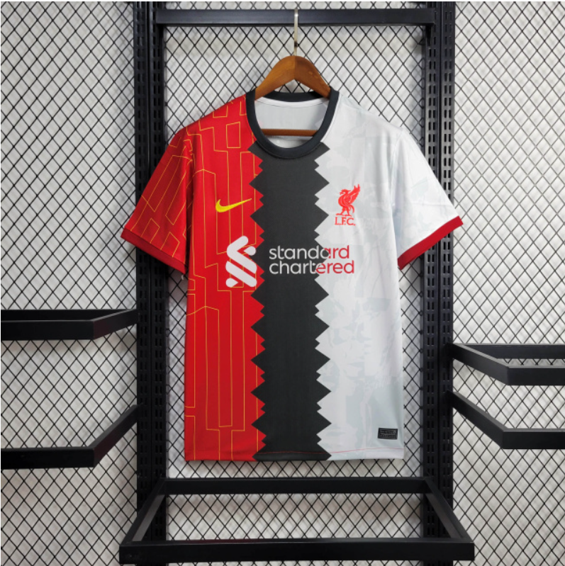 CAMISA DO LIVERPOOL 24/25 VERMELHO E BRANCO