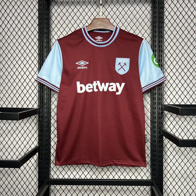 CAMISA DO WEST HAM 24/25 VERMELHO