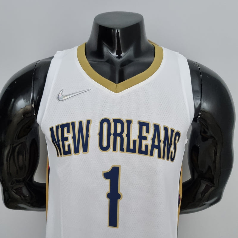 Camiseta sin mangas de la NBA de los New Orleans Pelicans: Williams n.° 1, color blanco 