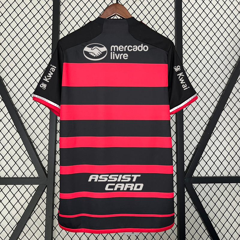 CAMISA DO FLAMENGO 24/25 VERMELHO E PRETO