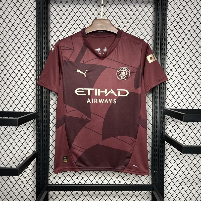 CAMISA DO MANCHESTER CITY 24/25 VERMELHO PRÉ JOGO