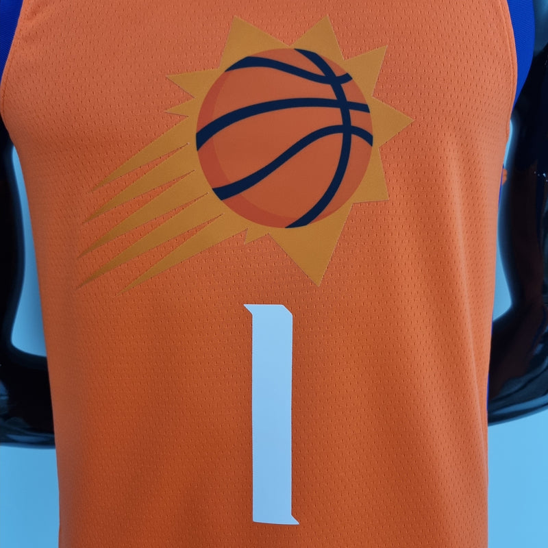 Camiseta sin mangas de la NBA de los Phoenix Suns - Booker n.° 1 naranja 