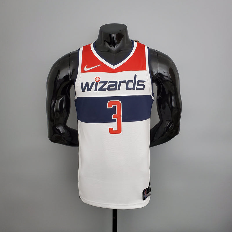 Camiseta sin mangas de la NBA de los Washington Wizards: Beal n.° 3, rojo, azul y blanco 