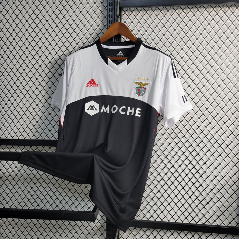 CAMISA RETRÔ DO BENFICA 13/14 BRANCO E PRETO