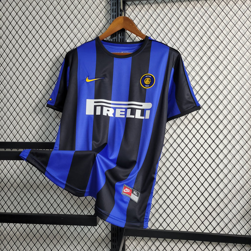 INTER MILAN 99/00 RETRO SHIRT BLUE AND BLACK 