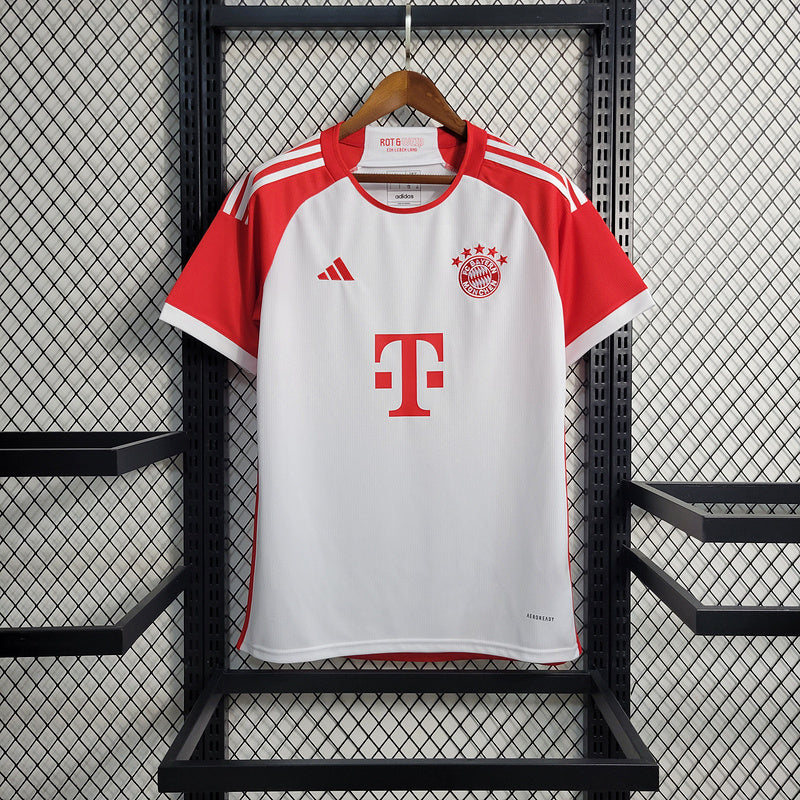 CAMISA DO BAYERN MÜNCHEN 24/25 BRANCO E VERMELHO