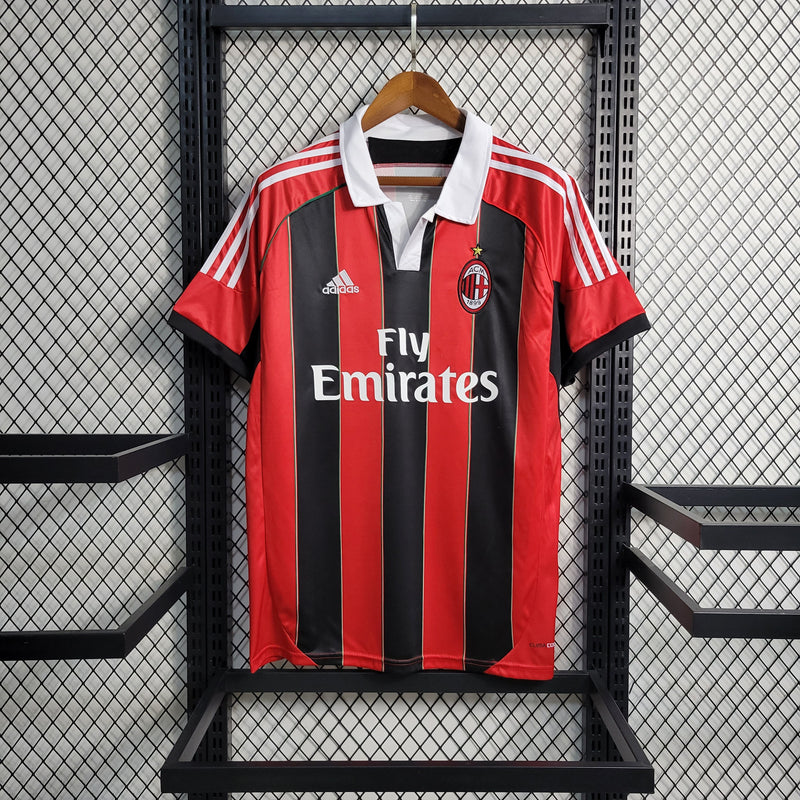 MILAN RETRO SHIRT 12/13 RED AND BLACK 