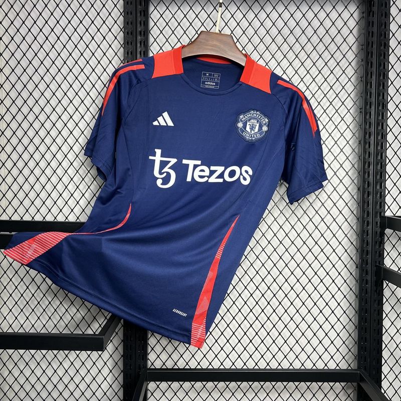 CAMISETA AZUL PRE-PARTIDO DEL MANCHESTER UNITED 24/25