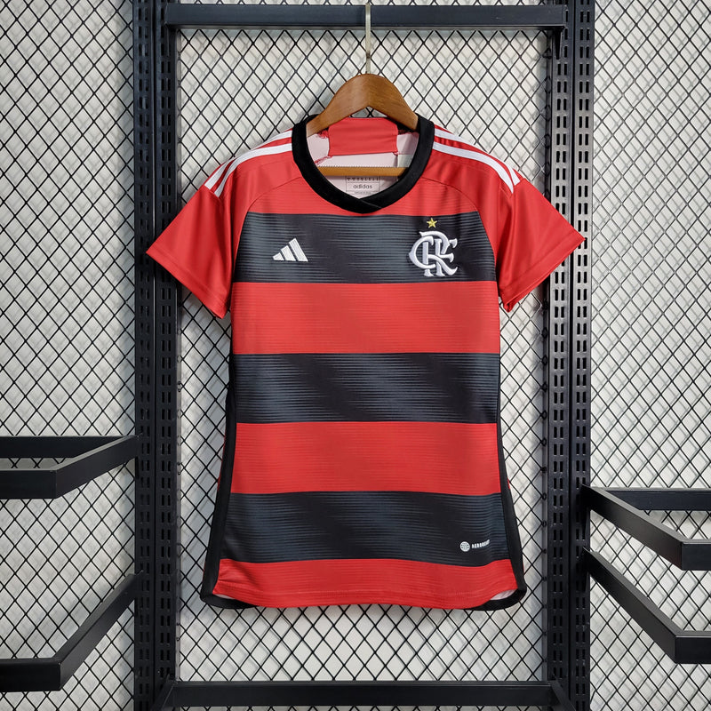 CAMISA FLAMENGO MUJER 24/25 ROJA Y NEGRA