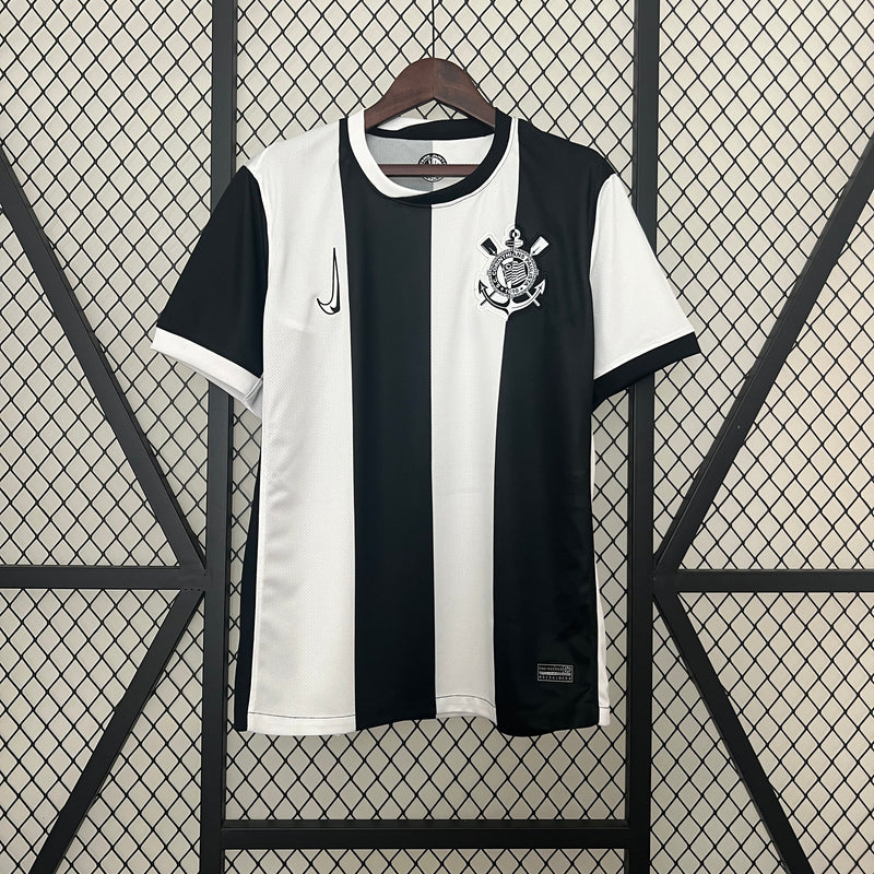 CAMISETA CORINTHIANS 24/25 BLANCA Y NEGRA