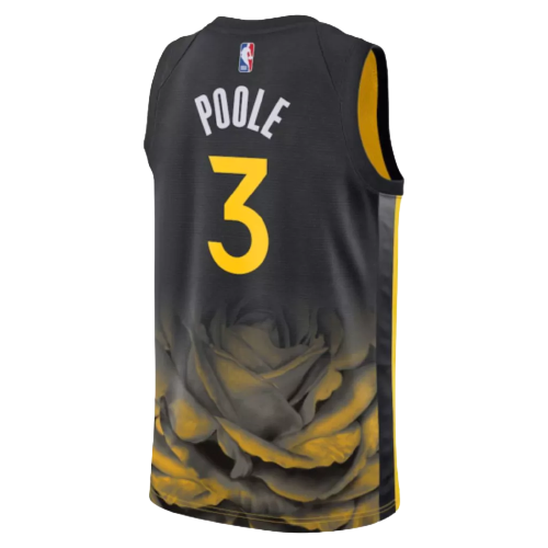 Camiseta sin mangas edición ciudad 2022/23 de Jordan Poole de los Golden State Warriors, color negro