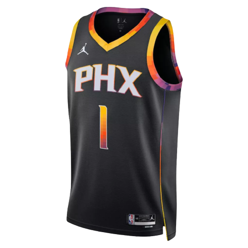 Camiseta sin mangas edición ciudad 2022/23 de Devin Booker de los Phoenix Suns, color negro