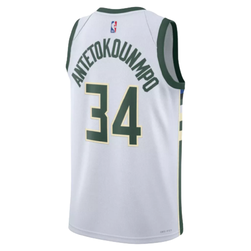 Camiseta Swingman de Giannis Antetokounmpo 2022/23 de Milwaukee Bucks, color blanco