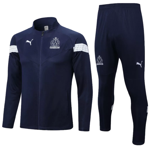 Olympique de Marseille Travel Jacket - Men - Navy Blue