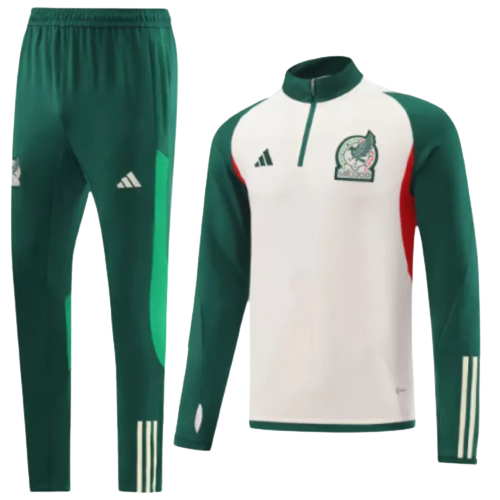 Conjunto de entrenamiento de la selección nacional de México para hombre, color beige y verde