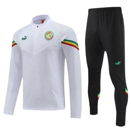 Conjunto de entrenamiento de la selección nacional de Senegal para hombre, color blanco