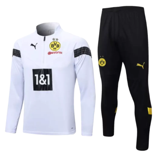 Conjunto de chándal del Borussia Dortmund para hombre, color blanco