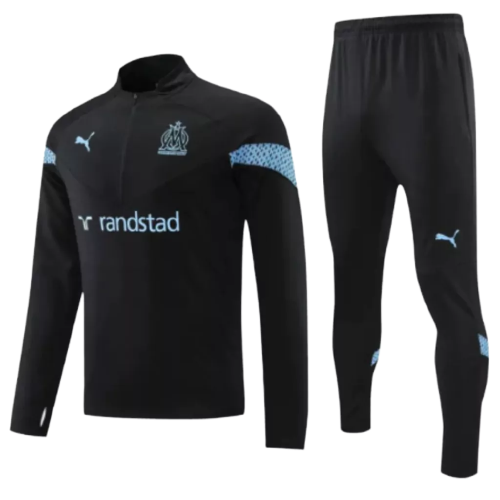 Conjunto de entrenamiento del Olympique de Marsella para hombre, color negro