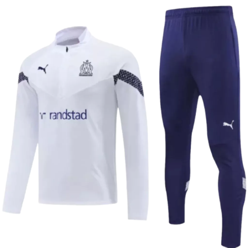 Conjunto de entrenamiento del Olympique de Marsella para hombre, color blanco