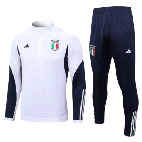 Conjunto de entrenamiento de la selección nacional de Italia para hombre, color blanco